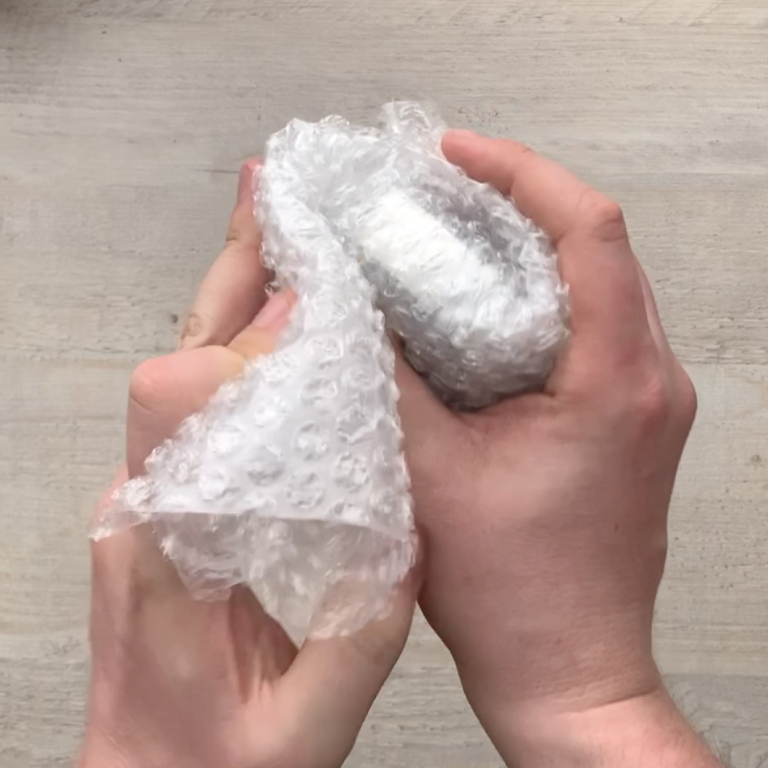 Watch wrapped in bubble wrap